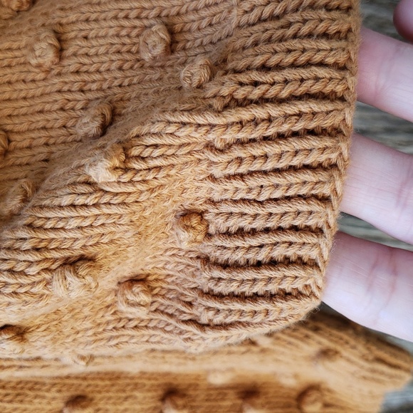 Misha and Puff Summer Popcorn Sweater in Pima Cotton, color "Caramel", size 8-9Y - Picture 8 of 11